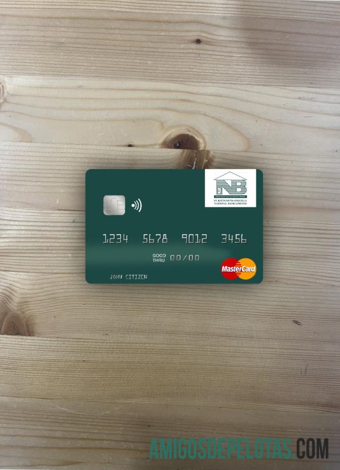 São Cristóvão e Nevis SKNA Bank Mastercard Photolook Front modelo